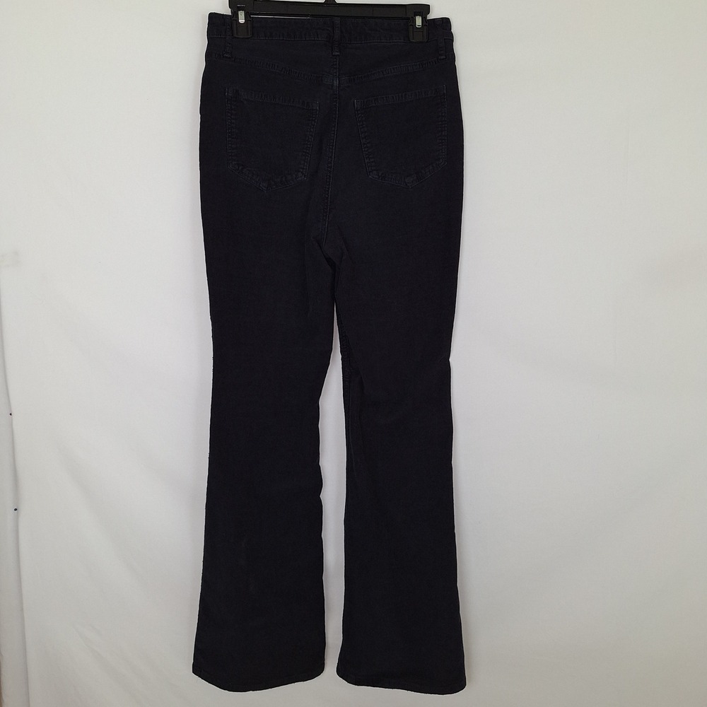 Old Navy Black Corduroy High Waisted Flare Leg Pants Womens Size 8 Secret-Smooth - Picture 2 of 16